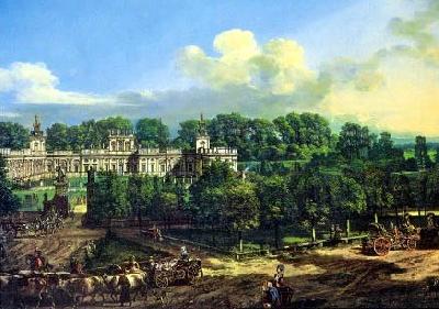 Bernardo Bellotto Wilanow Palace seen from the entrance. Germany oil painting art